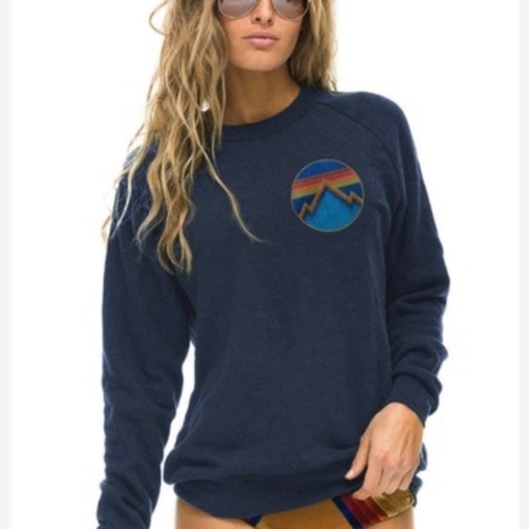 Aviator Nation All Seasons Circle Crew Sweatshirt, size L, Navy - Picture 6 of 10